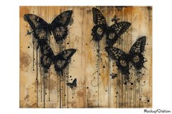 Gothic Butterflies Papers | Junk Journal Printable Half Page Product Image 4
