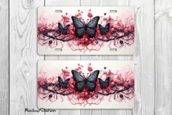 Gothic Butterfly Car Plate PNG | Halloween Car Plates Art Product Image 2