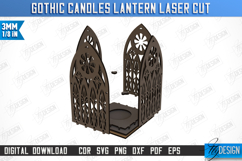 Gothic Candle Lantern Laser Cut | 3D Lantern in Gothic Style Product Image 2