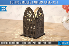 Gothic Candle Lantern Laser Cut | 3D Lantern in Gothic Style Product Image 1