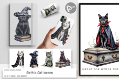 Digital Paper Gothic Catloween Product Image 1