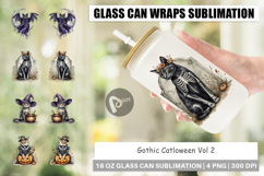 Glass Can Gothic Catloween Product Image 1