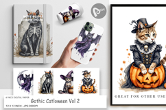 Digital Paper Gothic Catloween Product Image 1