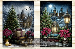 Gothic Christmas Garden Flag, Gothic Garden Flag Design, s1 Product Image 3