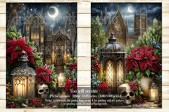 Gothic Christmas Garden Flag, Gothic Garden Flag Design, s4 Product Image 2