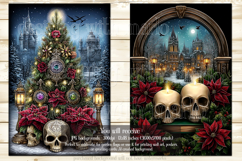 Gothic Christmas Garden Flag, Gothic Garden Flag Design, s5 Product Image 2
