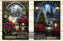 Gothic Christmas Garden Flag, Gothic Garden Flag Design, s7 Product Image 2