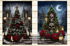 Gothic Christmas Garden Flag, Gothic Garden Flag Design, s7 Product Image 3