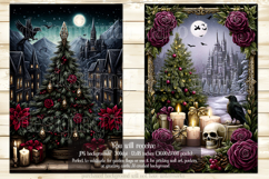 Gothic Christmas Garden Flag, Gothic Garden Flag Design, s8 Product Image 2