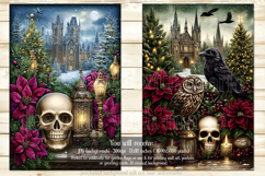 Gothic Christmas Garden Flag, Gothic Garden Flag Design, s10 Product Image 2