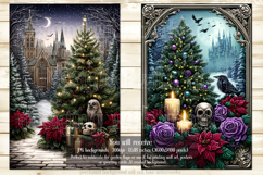 Gothic Christmas Garden Flag, Gothic Garden Flag Design, s12 Product Image 2