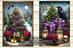 Gothic Christmas Garden Flag, Gothic Garden Flag Design, s12 Product Image 3