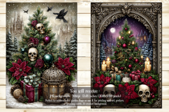 Gothic Christmas Garden Flag, Gothic Garden Flag Design, s13 Product Image 2