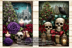 Gothic Christmas Garden Flag, Gothic Garden Flag Design, s14 Product Image 2