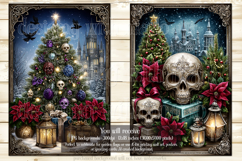 Gothic Christmas Garden Flag, Gothic Garden Flag Design, s14 Product Image 3