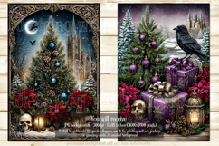 Gothic Christmas Garden Flag, Gothic Garden Flag Design, s15 Product Image 2