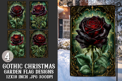 Gothic Christmas Garden Flag, Gothic Garden Flag Design, s18 Product Image 1