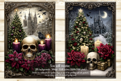 Gothic Christmas Garden Flag, Gothic Garden Flag Design, s21 Product Image 2