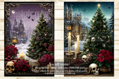 Gothic Christmas Garden Flag, Gothic Garden Flag Design, s21 Product Image 3
