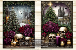 Gothic Christmas Garden Flag, Gothic Garden Flag Design, s22 Product Image 3