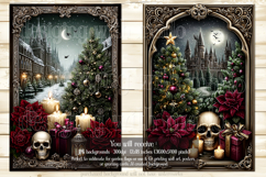 Gothic Christmas Garden Flag, Gothic Garden Flag Design, s23 Product Image 2