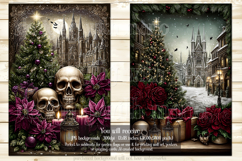 Gothic Christmas Garden Flag, Gothic Garden Flag Design, s23 Product Image 3