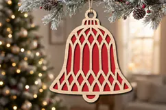 Gothic Christmas Bell Ornament SVG Laser Cut File Product Image 2