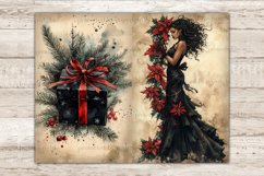 Gothic Christmas Junk Journal Kit, Xmas Scrapbook Paper, GlamArtZhanna, Winter Journal Cards, Holiday Ephemera, African American Junk Journal, Xmas Picture Collage, Creepy Christmas, Spooky Junk Journal Paper, Vintage Digital Collage Sheet