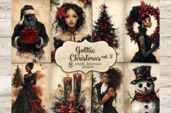 Gothic Christmas Junk Journal Kit, Xmas Scrapbook Paper, GlamArtZhanna, Winter Journal Cards, Holiday Ephemera, African American Junk Journal, Xmas Picture Collage, Creepy Christmas, Spooky Junk Journal Paper, Vintage Digital Collage Sheet