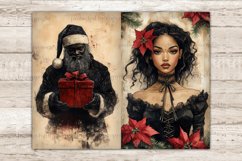 Gothic Christmas Junk Journal Kit, Xmas Scrapbook Paper, GlamArtZhanna, Winter Journal Cards, Holiday Ephemera, African American Junk Journal, Xmas Picture Collage, Creepy Christmas, Spooky Junk Journal Paper, Vintage Digital Collage Sheet