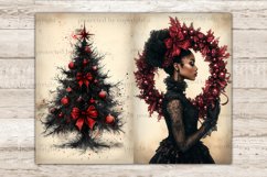 Gothic Christmas Junk Journal Kit, Xmas Scrapbook Paper, GlamArtZhanna, Winter Journal Cards, Holiday Ephemera, African American Junk Journal, Xmas Picture Collage, Creepy Christmas, Spooky Junk Journal Paper, Vintage Digital Collage Sheet
