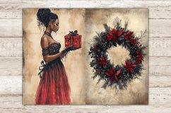 Gothic Christmas Junk Journal Kit, Xmas Scrapbook Paper, GlamArtZhanna, Winter Journal Cards, Holiday Ephemera, African American Junk Journal, Xmas Picture Collage, Creepy Christmas, Spooky Junk Journal Paper, Vintage Digital Collage Sheet