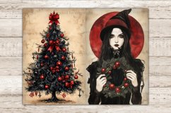 Gothic Christmas Junk Journal Pages, Vintage Journal Cards, GlamArtZhanna, Xmas Digital Collage Sheet, Witchy Christmas, Spooky Junk Journal Paper, Half Pages, Winter Ephemera, Horror Printable, Junk Journal Kit