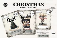 Gothic Christmas Money Card PNG | Christmas Printable Product Image 1