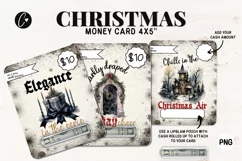 Gothic Christmas Money Card PNG | Christmas Printable Product Image 1