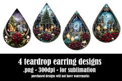 Christmas Teardrop Earring, Gothic Christmas Designs, s2 Product Image 2