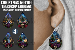 Christmas Teardrop Earring, Gothic Christmas Designs, s7 Product Image 1