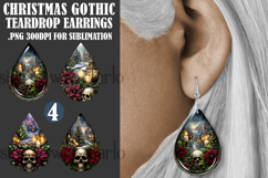 Christmas Teardrop Earring, Gothic Christmas Designs, s9 Product Image 1