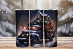 Gothic Christmas truck Tumbler Wrap