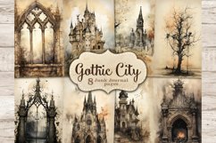 Gothic City Junk Journal Pages, Vintage Ephemera Bundle, GlamArtZhanna, Fireplace Journaling Pages, Architecture Journal Printable, Castle Junk Journal Paper, Watercolor Journal Pages, Digital Collage Sheet, Church Journal Card, Horror Junk Journal Page