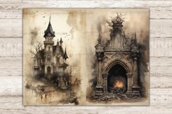 Gothic City Junk Journal Pages, Vintage Ephemera Bundle, GlamArtZhanna, Fireplace Journaling Pages, Architecture Journal Printable, Castle Junk Journal Paper, Watercolor Journal Pages, Digital Collage Sheet, Church Journal Card, Horror Junk Journal Page