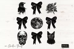 Gothic Coquette Bows PNG | Tortured Poet PNG Product Image 4