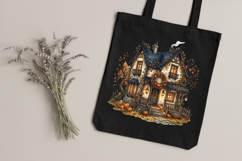 Cottagecore Gothic Haunted House Clipart Bundle Product Image 3