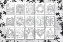 Gothic Romance Coloring Pages Bundle | Elegant Halloween Product Image 2