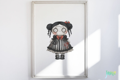 Gothic Doll Sublimation Clipart Product Image 5