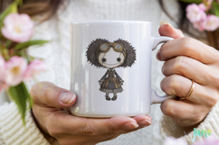 Gothic Doll Sublimation Clipart Product Image 3