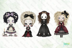 Gothic Doll Sublimation Clipart Product Image 1