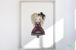 Gothic Doll Sublimation Clipart Product Image 5