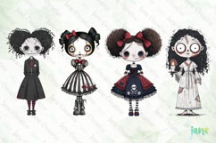 Gothic Doll Sublimation Clipart Product Image 1