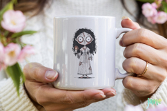 Gothic Doll Sublimation Clipart Product Image 3